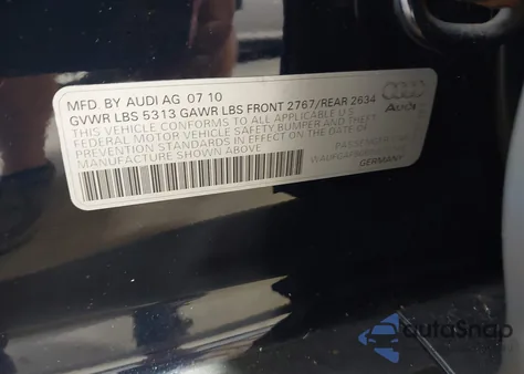 2011 Audi A6 3.0 Premium from USA, damaged, VIN WAUFGAFB0BN010244